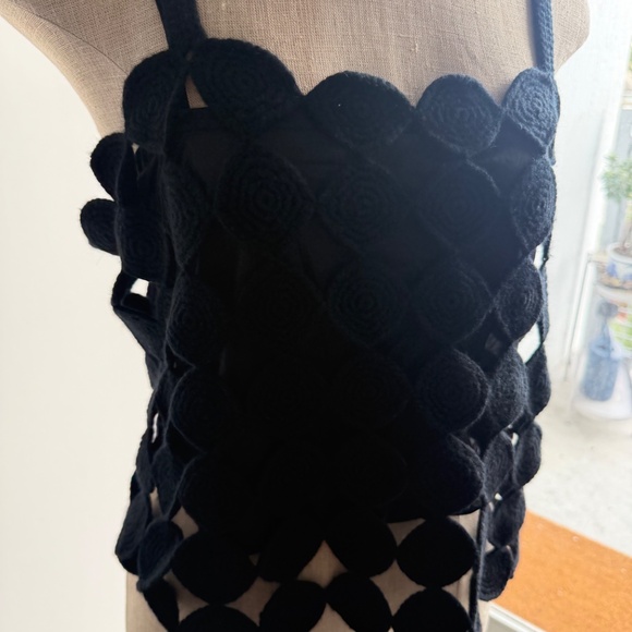 TSE Circular Handknit Top in Black Size M/L - Picture 2 of 7